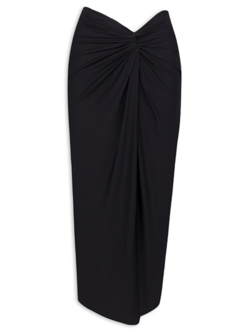 Saia Midi Karen - Preto