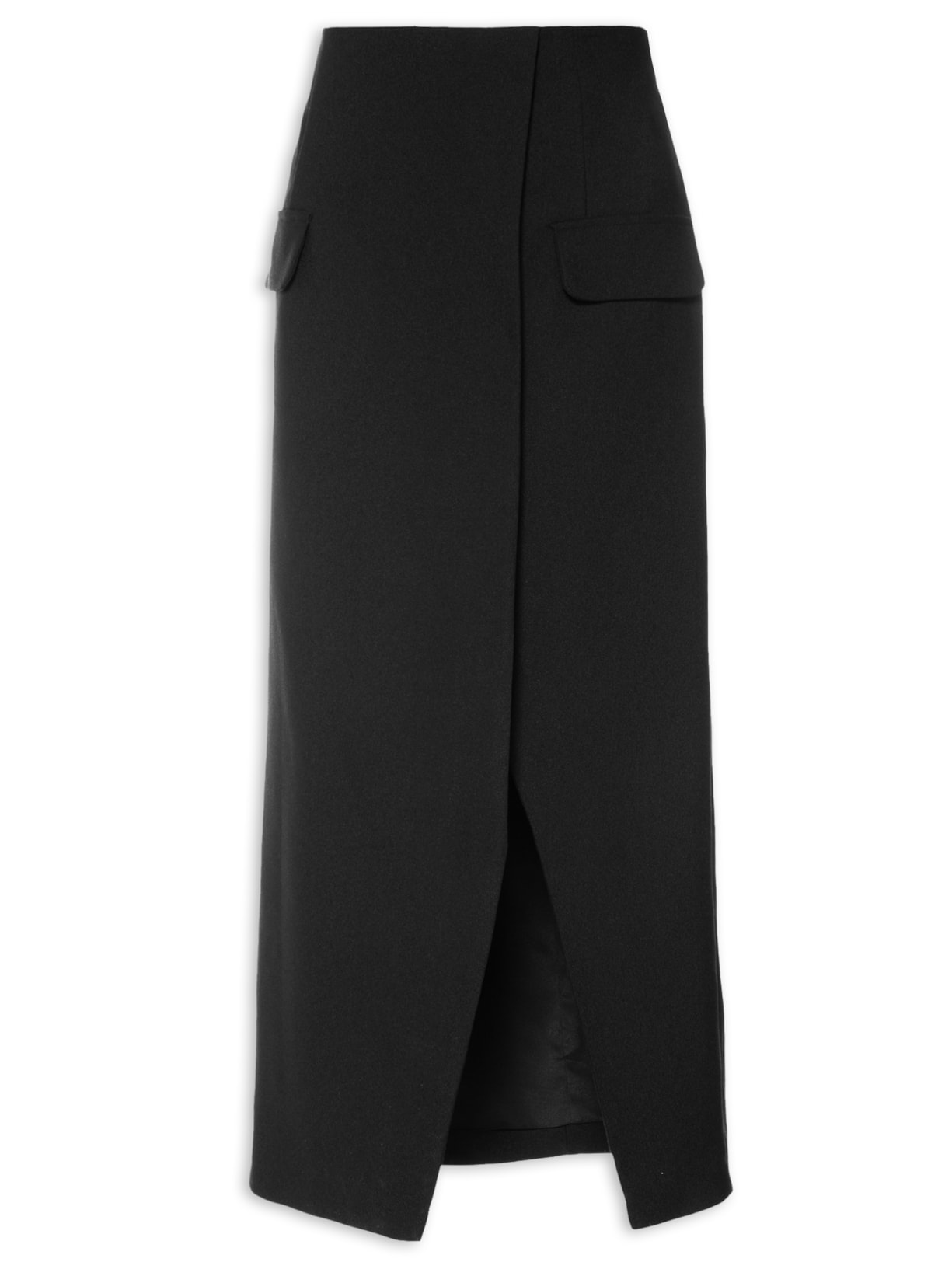 Saia Midi Lais Preto Twenty Four Seven