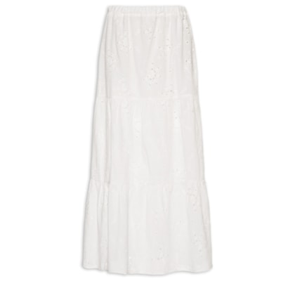Saia Midi Laise - Branco