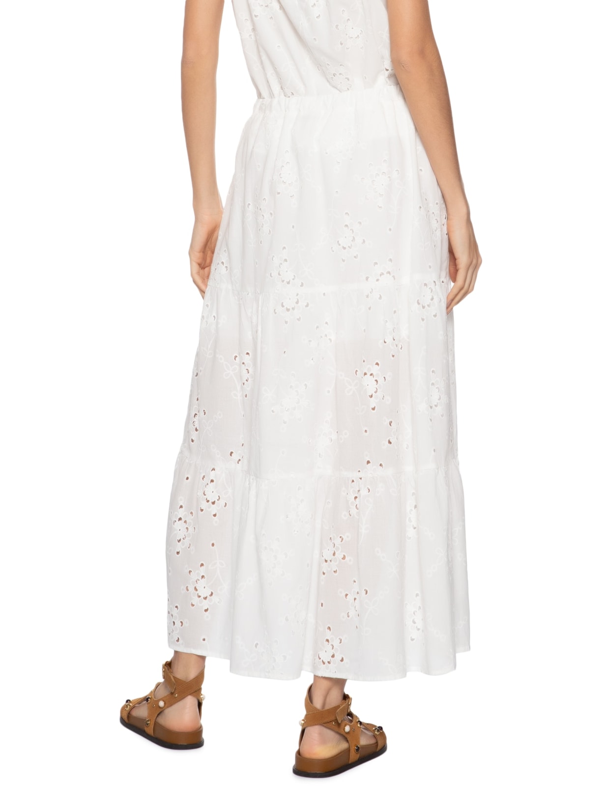 Saia Midi Laise Branco Maria Filó