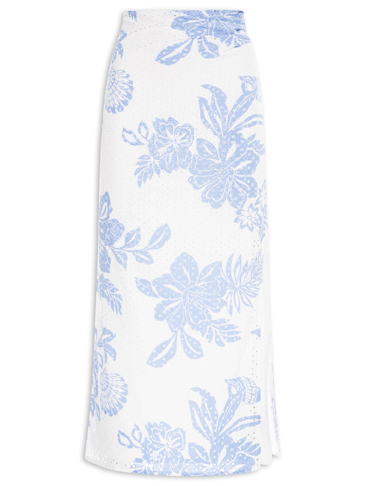 Saia Midi Laise Estampa Refresco - Azul