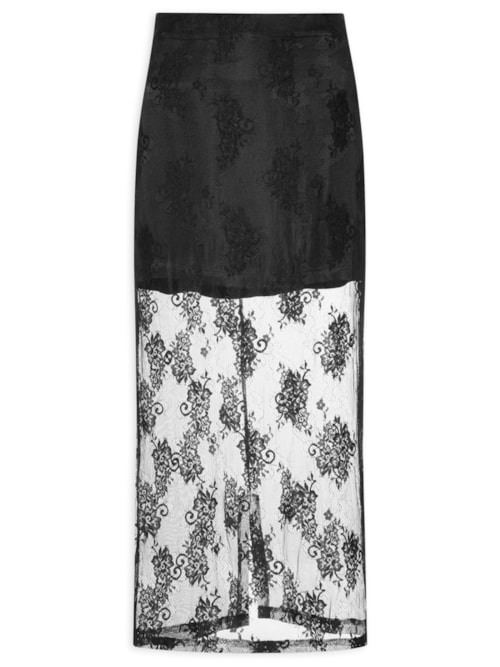 Saia Midi Lindsay - Preto