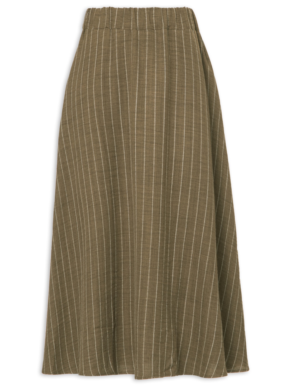 Saia Midi Listrada - Marrom