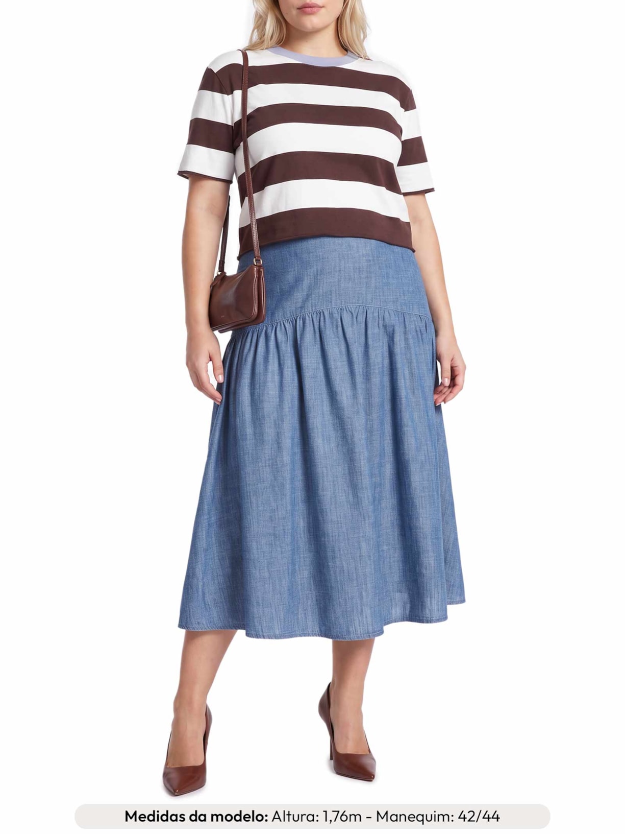Saia Midi Loren Azul Le Lis