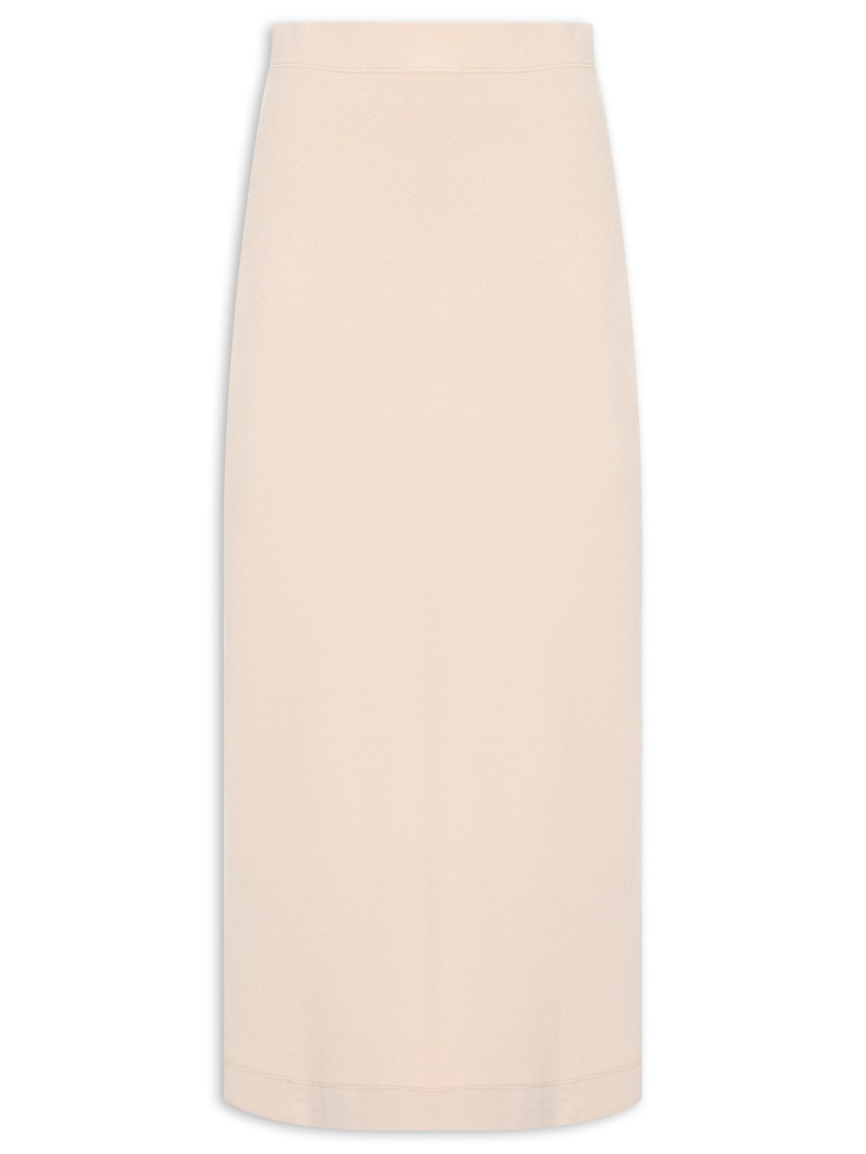 Saia Midi Malha Crepe Bege Animale