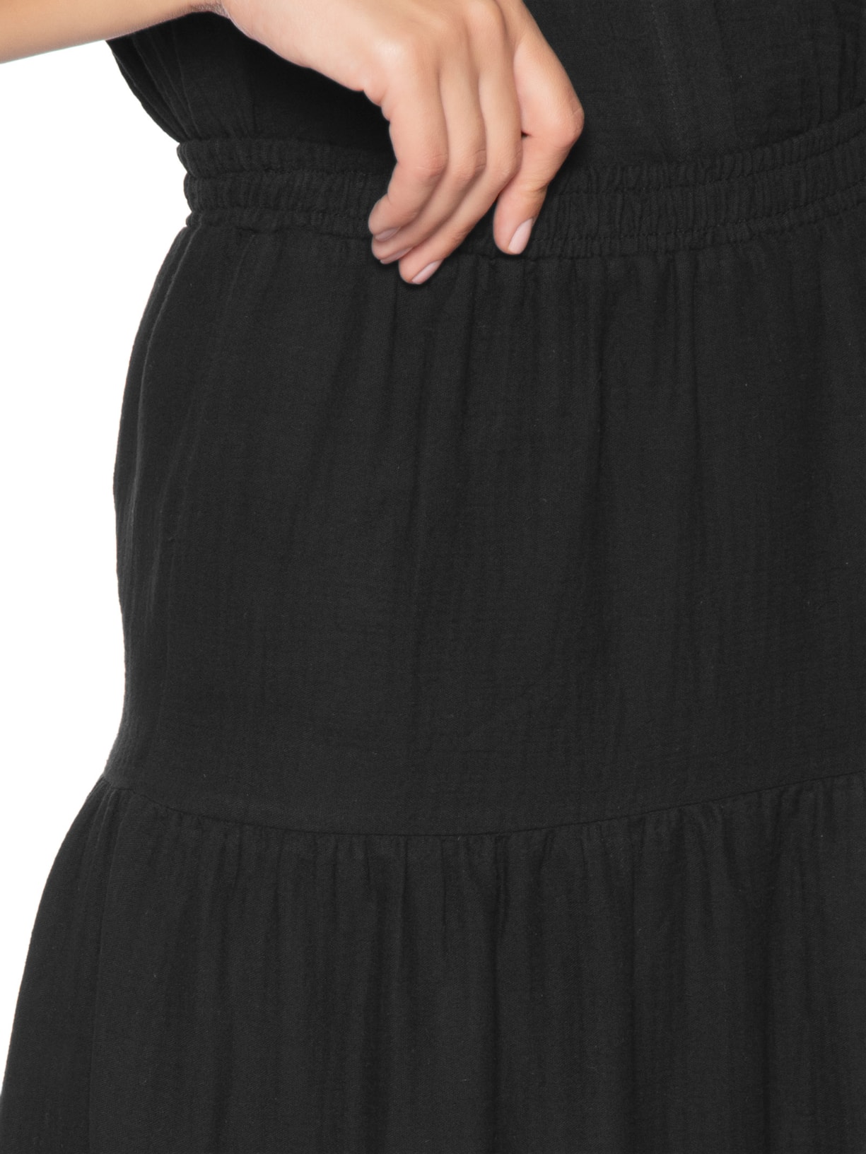 Saia Midi Marias Preto Basiq