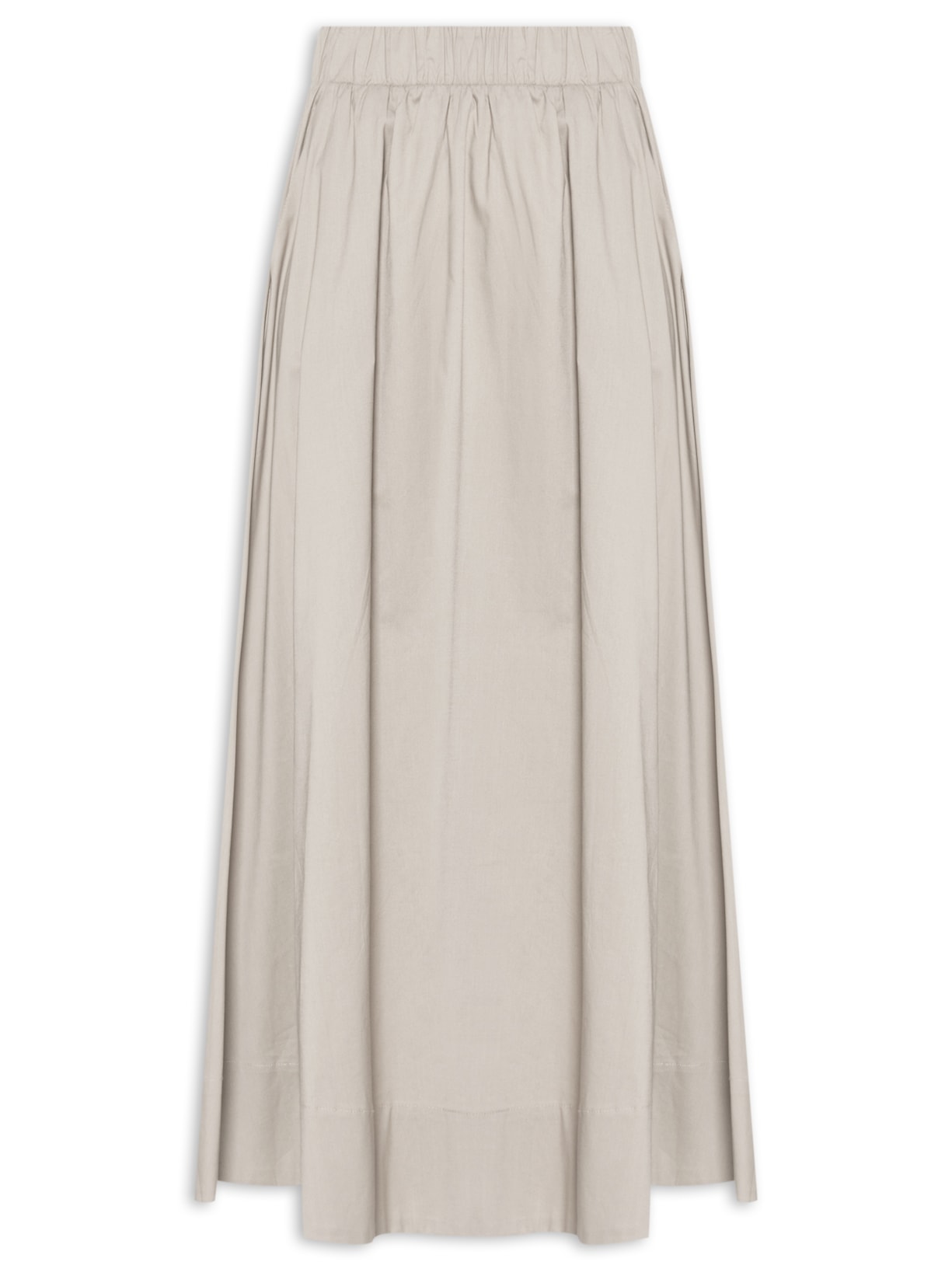 Saia Midi Maxi Godê - Bege