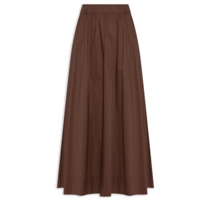 Saia Midi Maxi Godê - Marrom