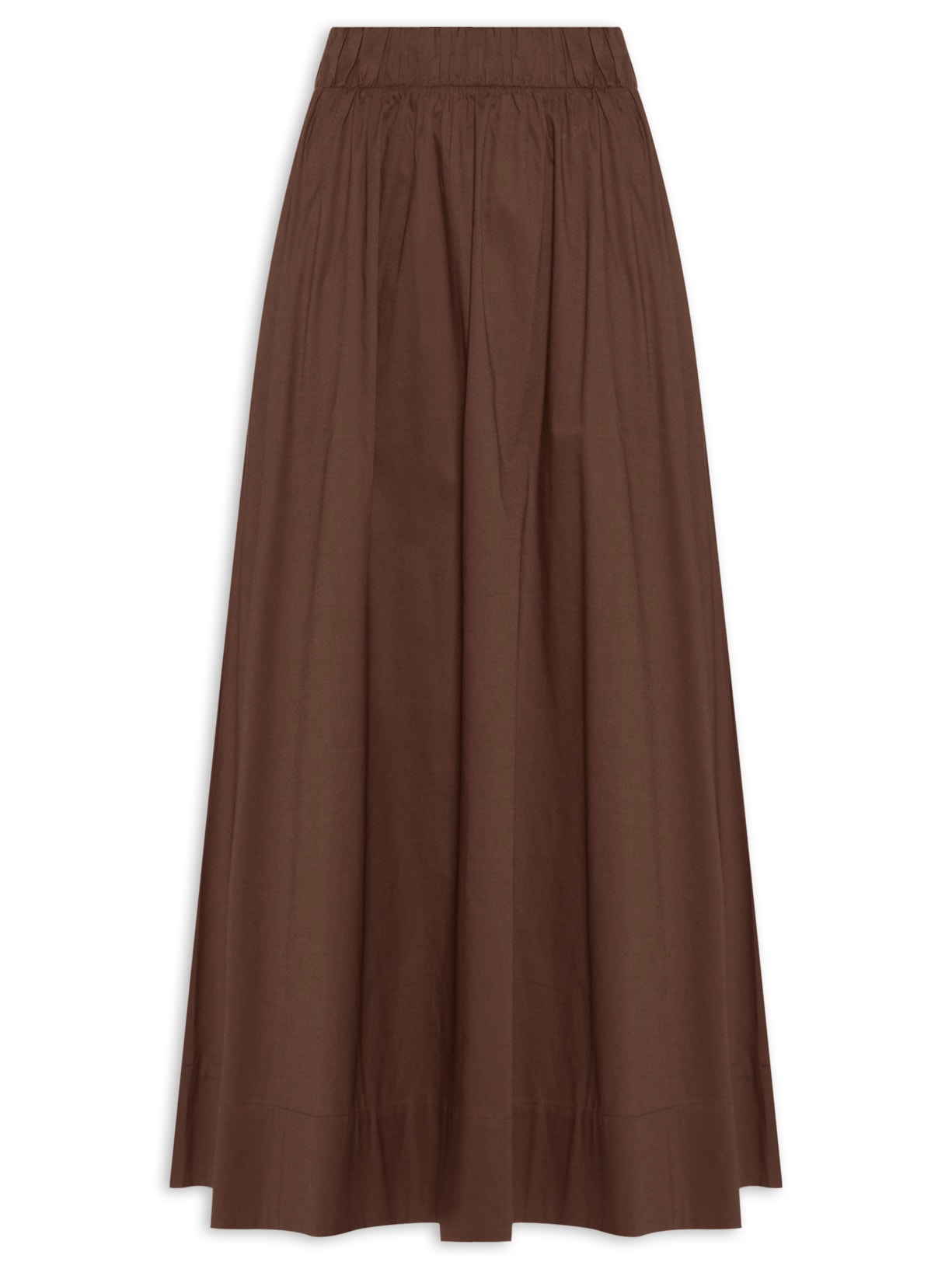 Saia Midi Maxi Godê - Marrom