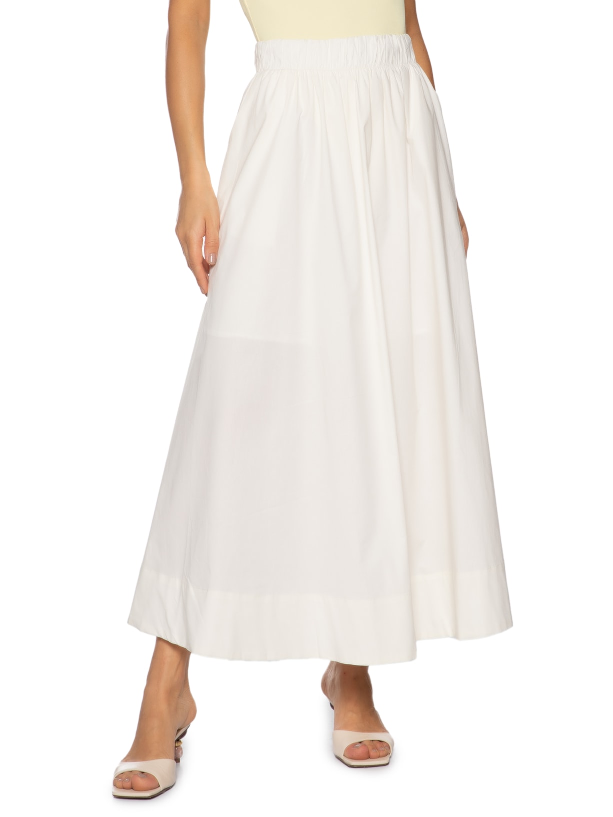 Saia Midi Maxi Godê Off White '2Essential
