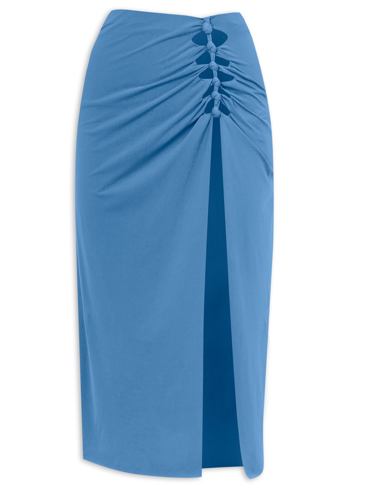 Saia Midi Megan - Azul