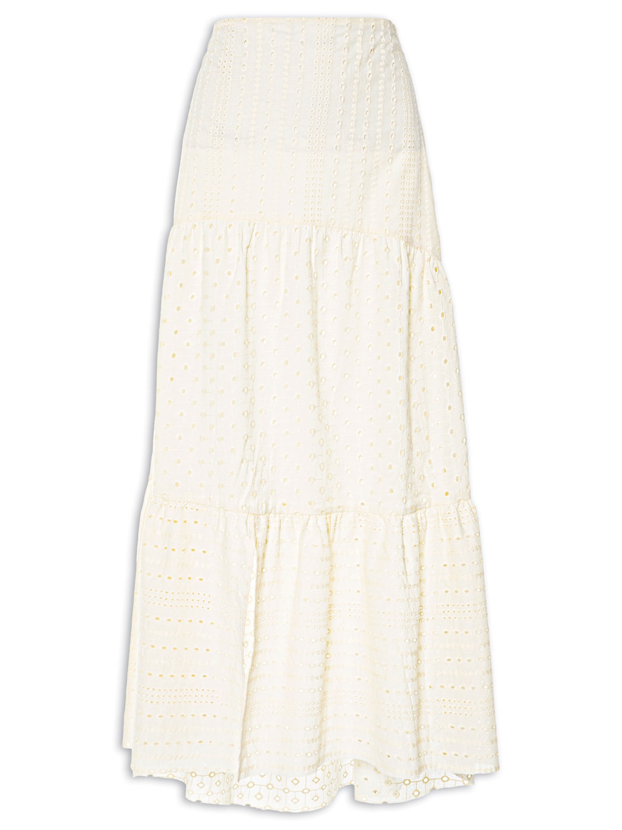 Saia Midi Mix Laise Off White Maria Filó