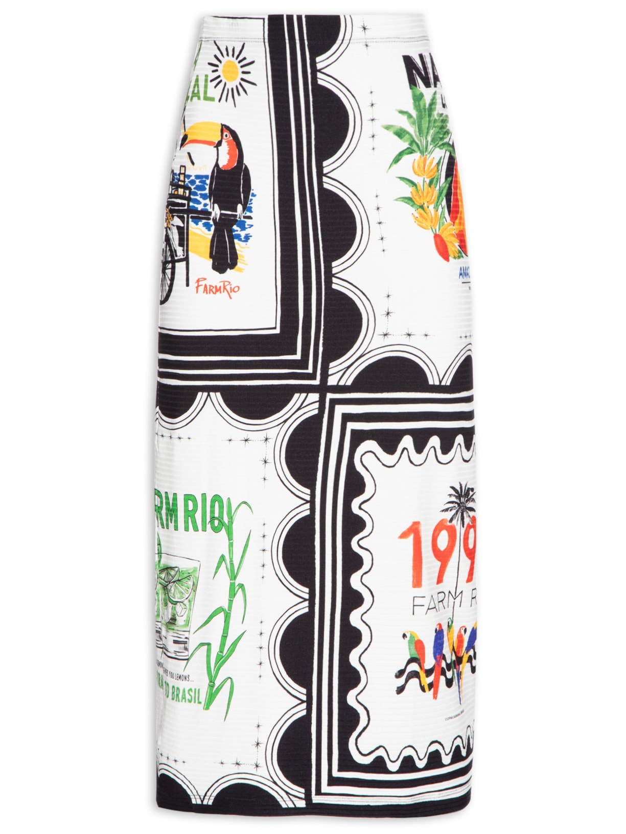 Saia Midi Nosso Lenço - Branco