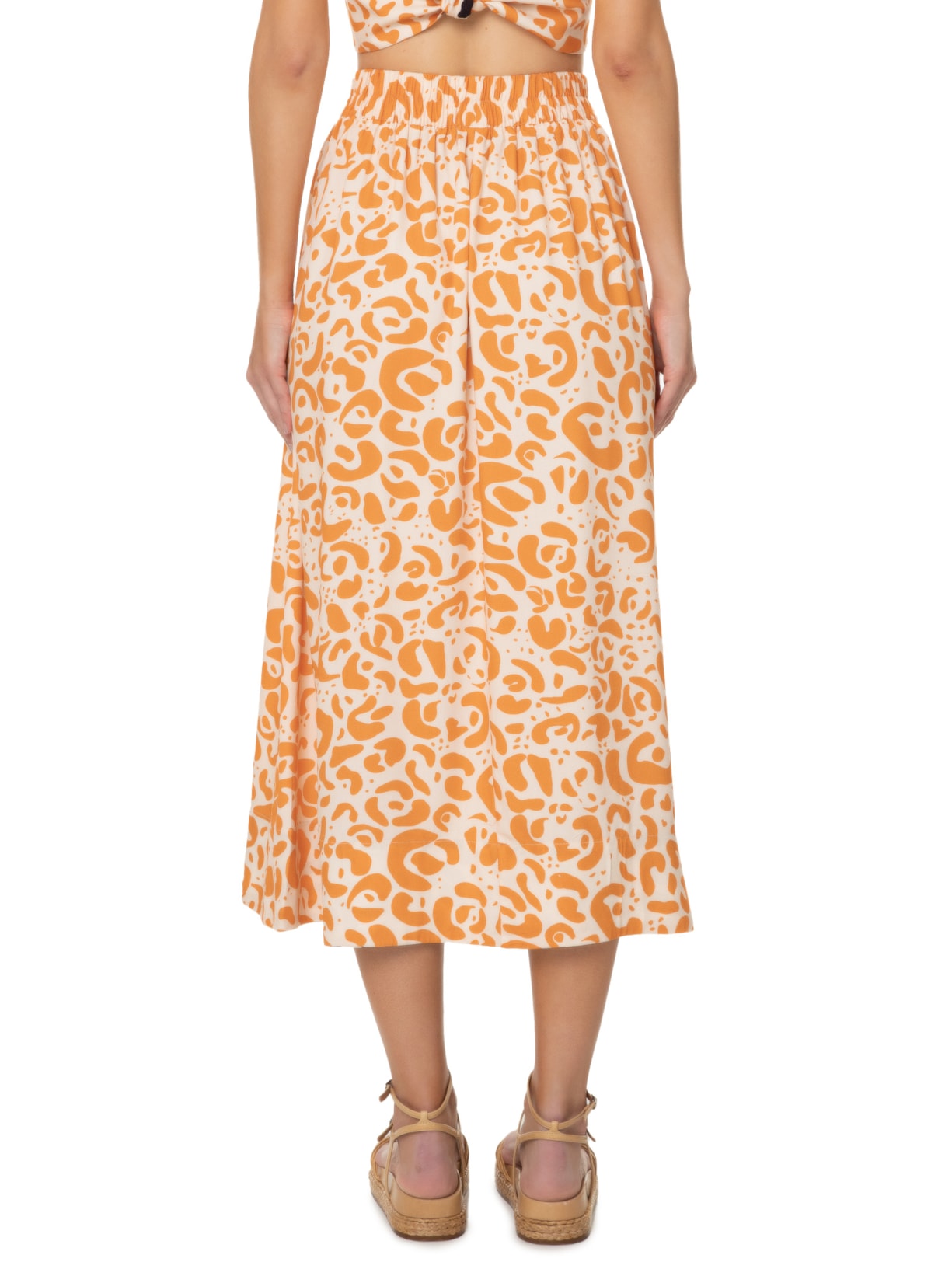 Saia Midi Onça Lido Animal Print Animale