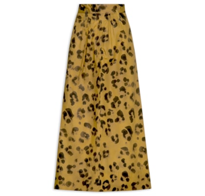 Saia Midi Onça Sombra - Animal Print