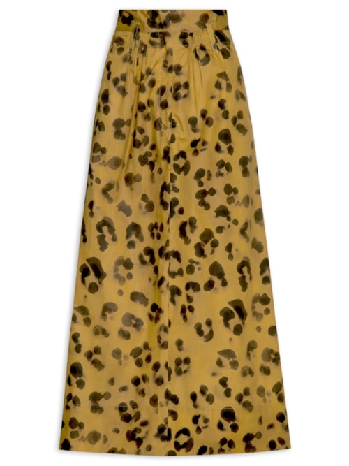 Saia Midi Onça Sombra - Animal Print