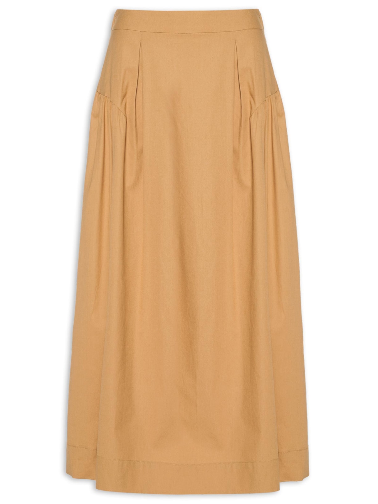 Saia Midi Pala Franzidos - Bege