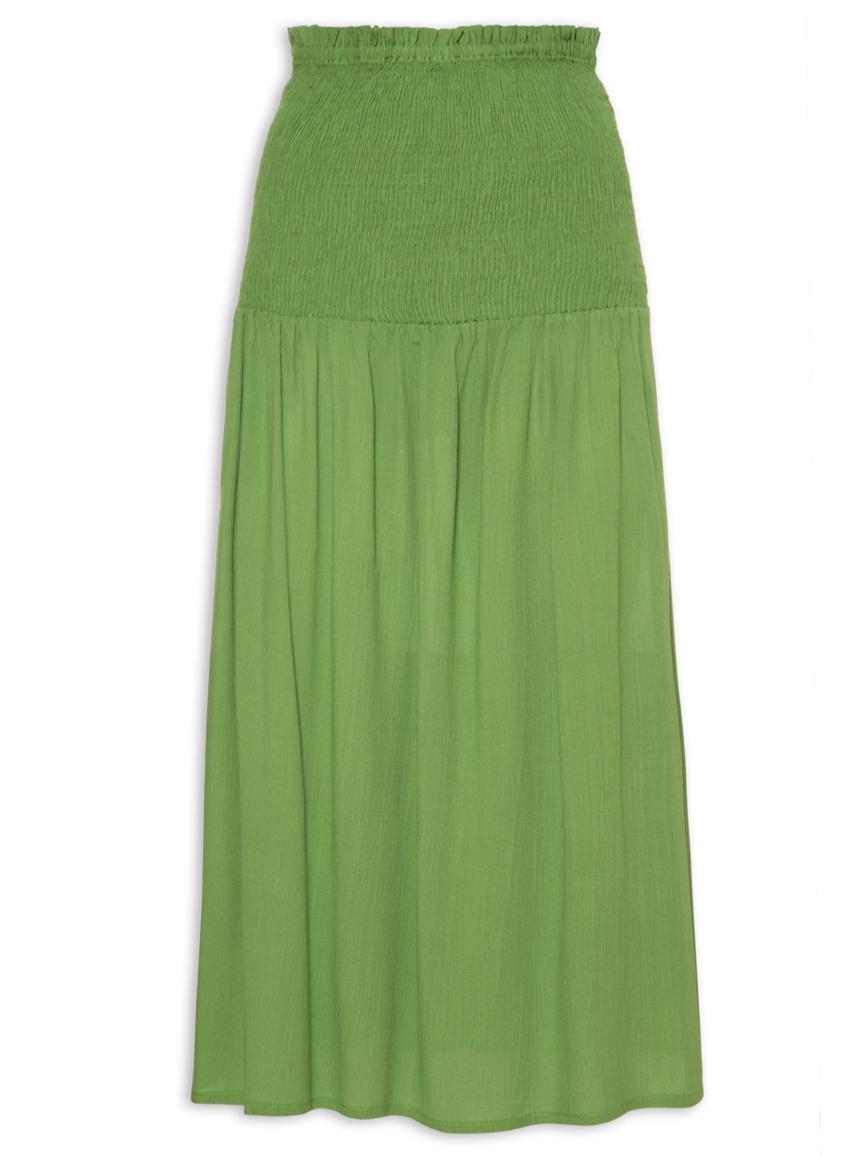 Saia Midi Pala Lastex - Verde