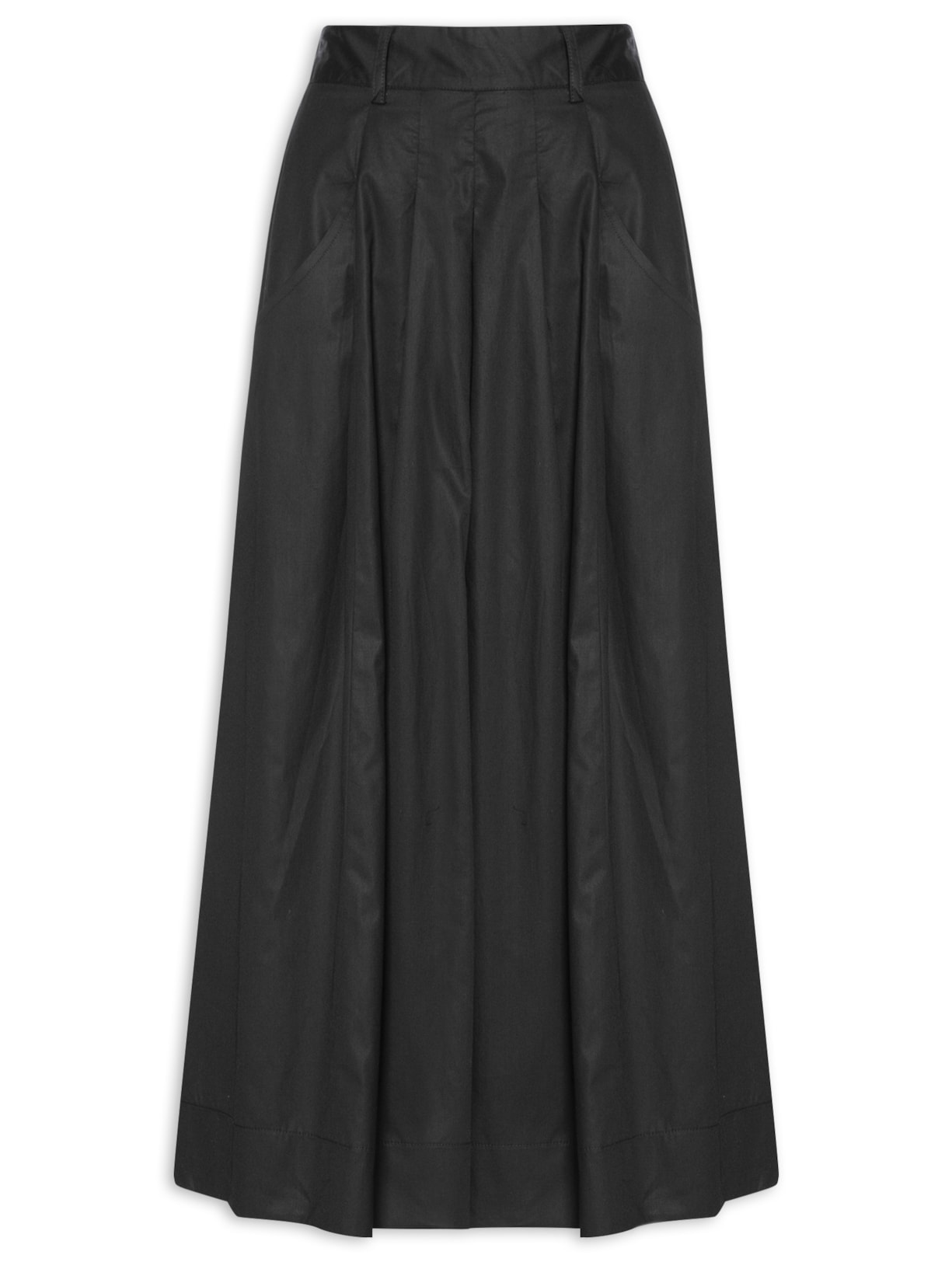 Saia Midi Paper - Preto