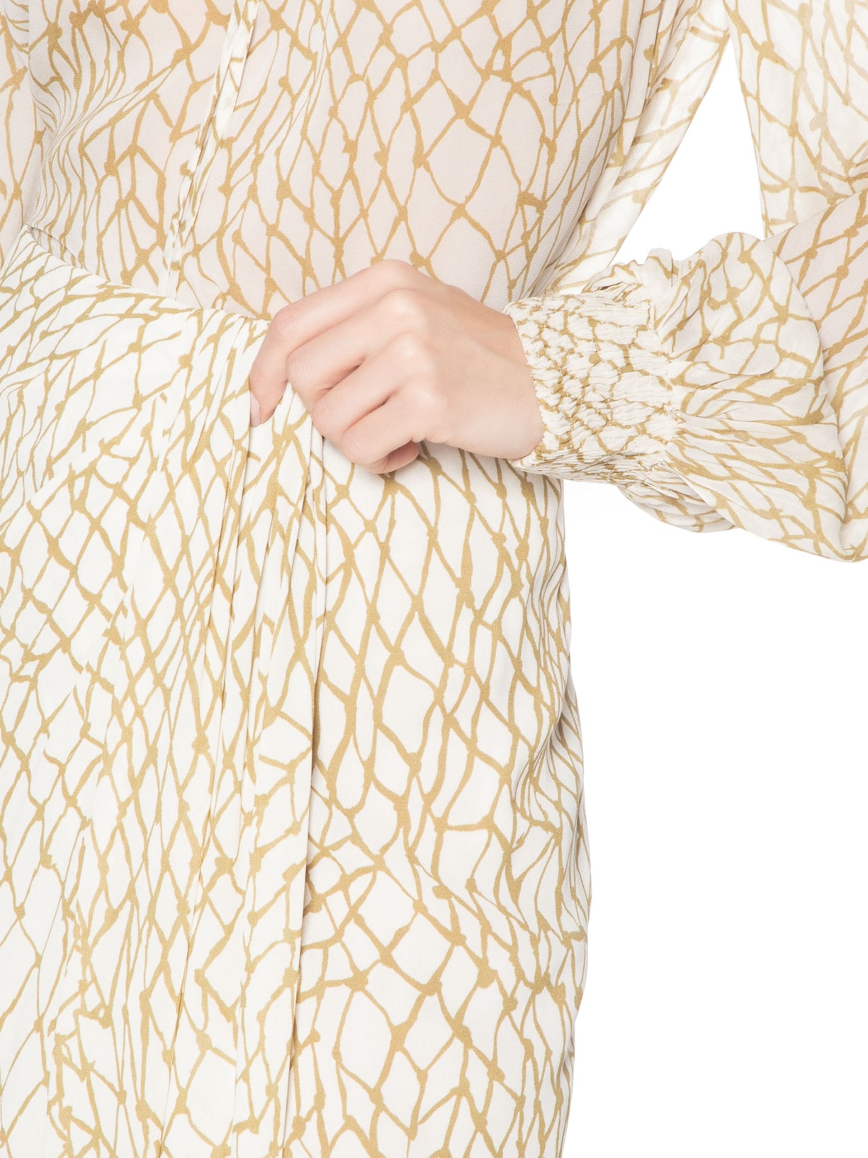 Saia Midi Pareô Bege Animale