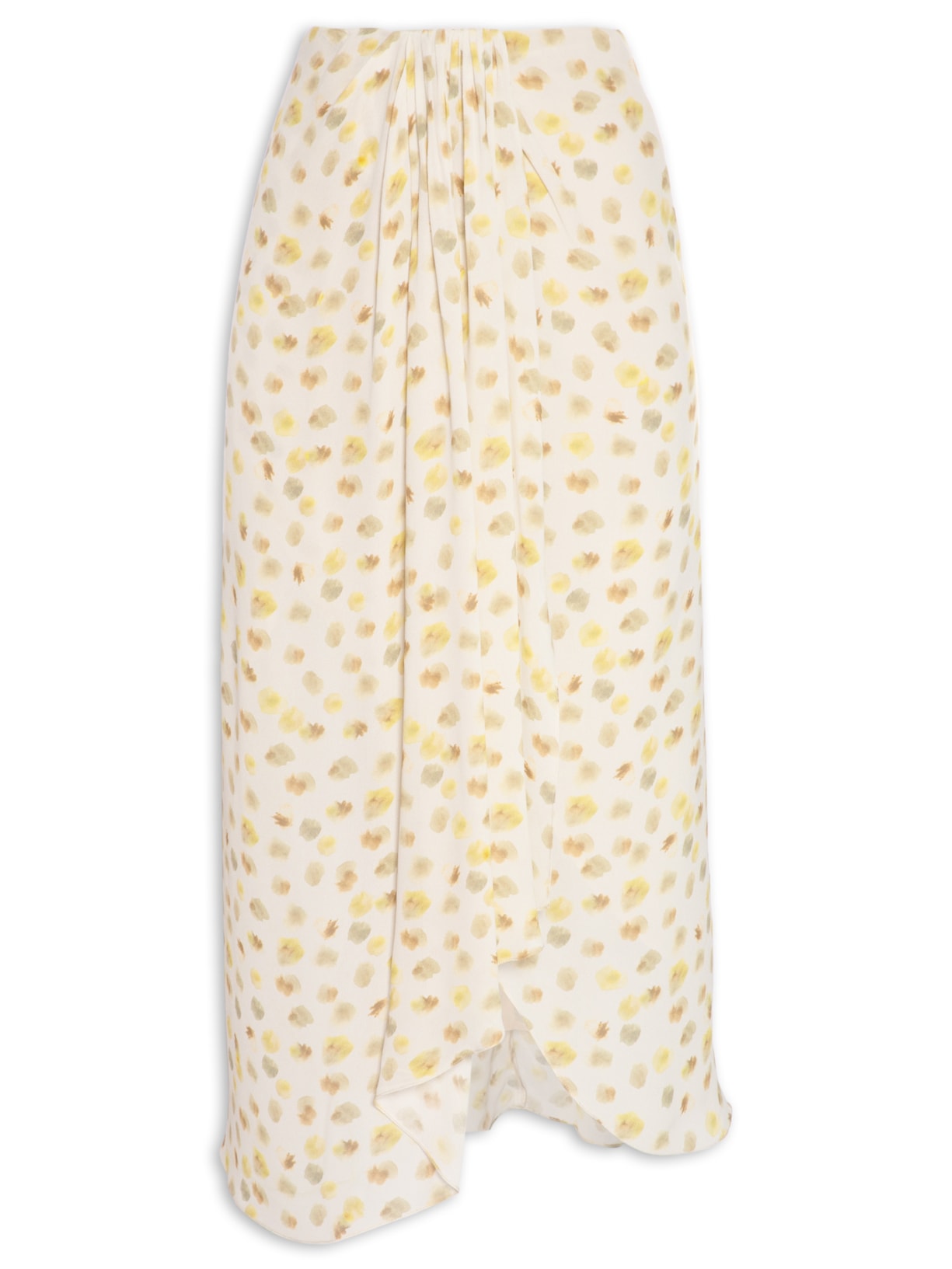 Saia Midi Pareô Pois Aquarela - Bege