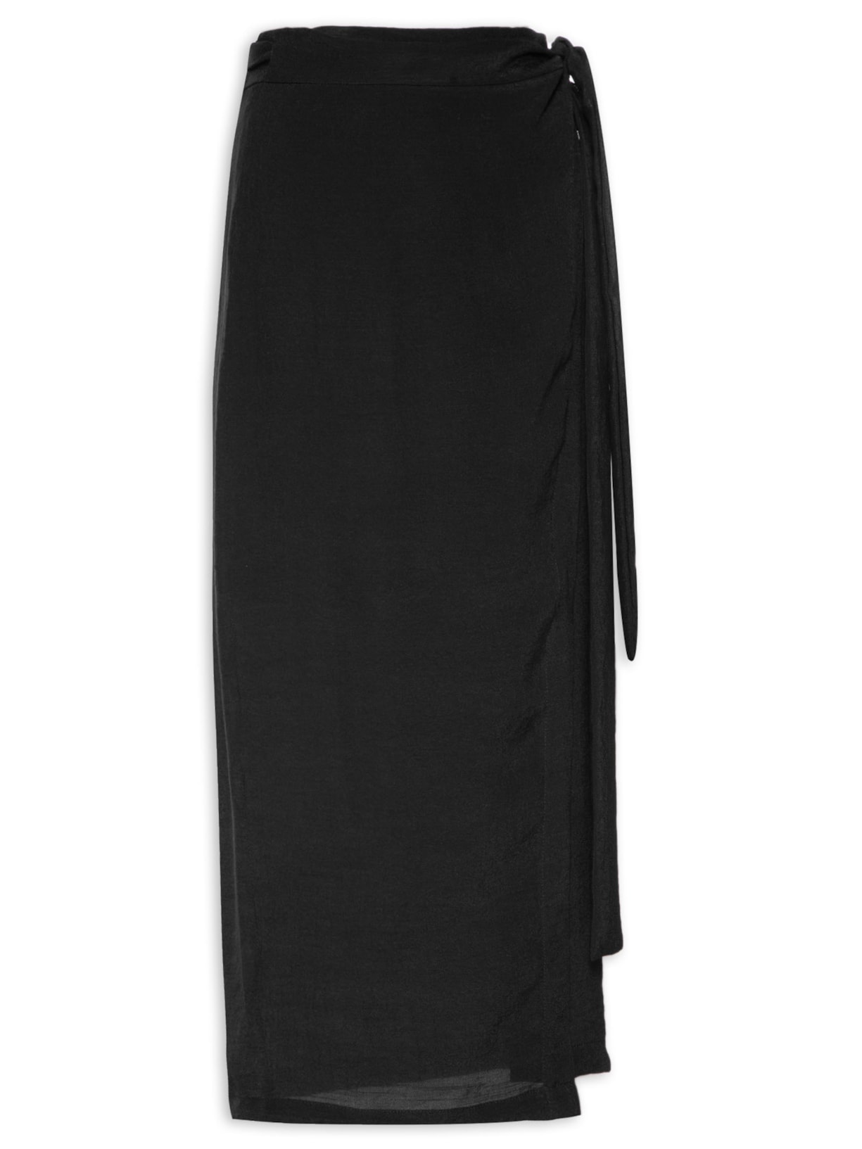 Saia Midi Pareô - Preto