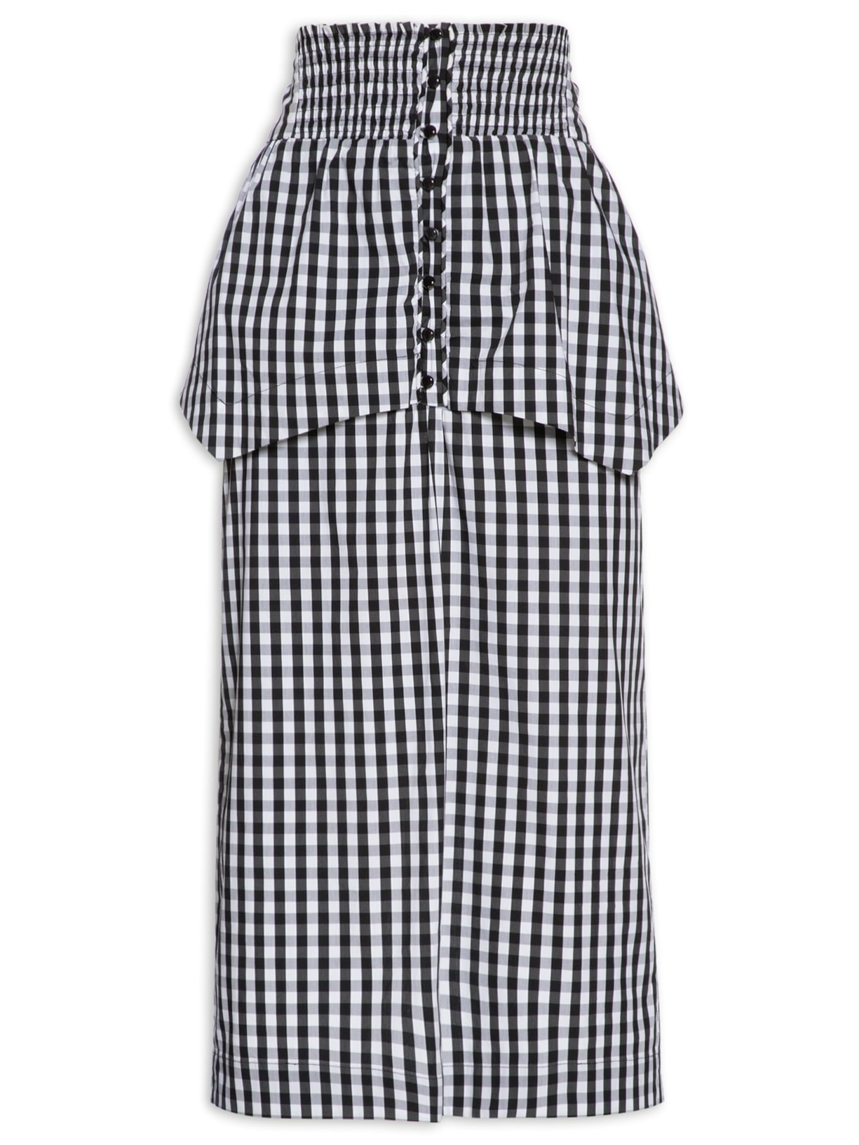 Saia Midi Quadrato - Preto