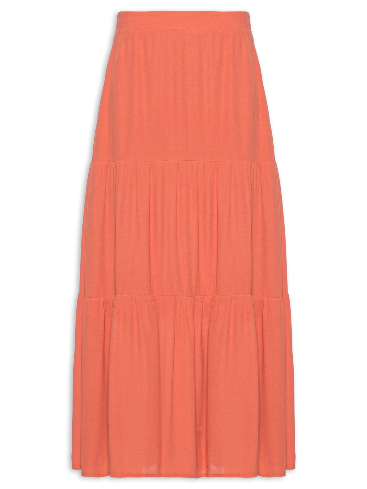 Saia Midi Recortes - Laranja