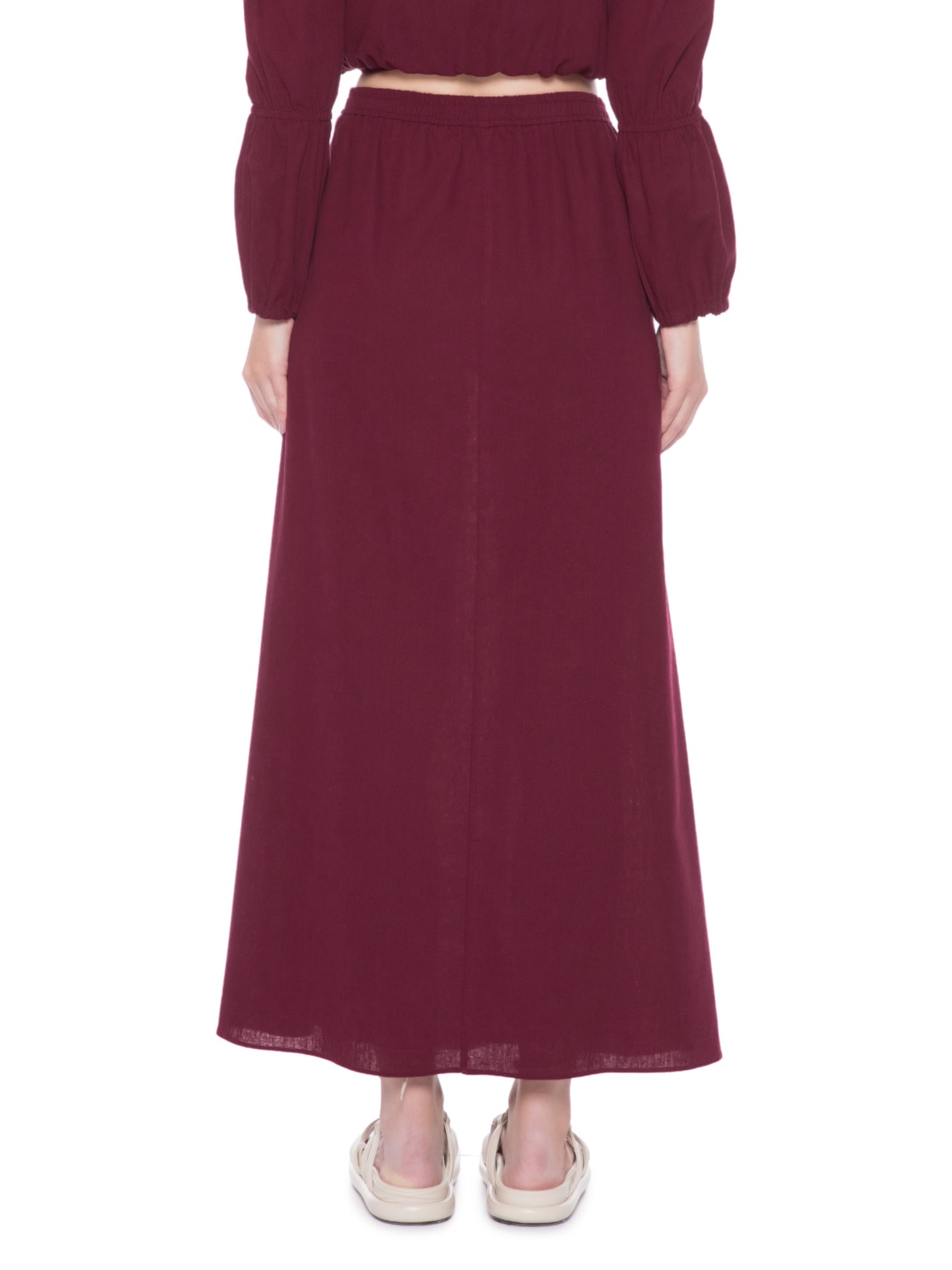 Saia Midi Recortes Vinho '2Essential