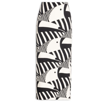 Saia Midi Reta Tuca Legal - Preto