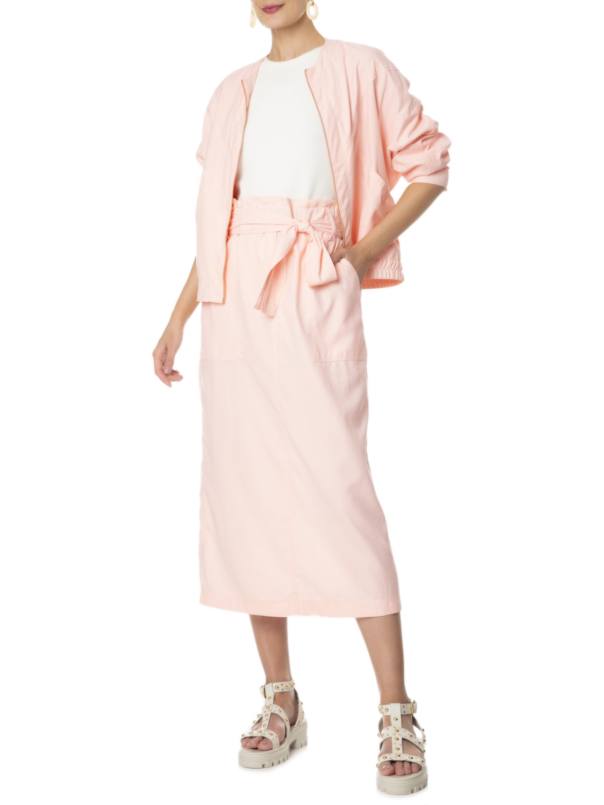 Saia Midi Saint Tropez Rosa Mixed