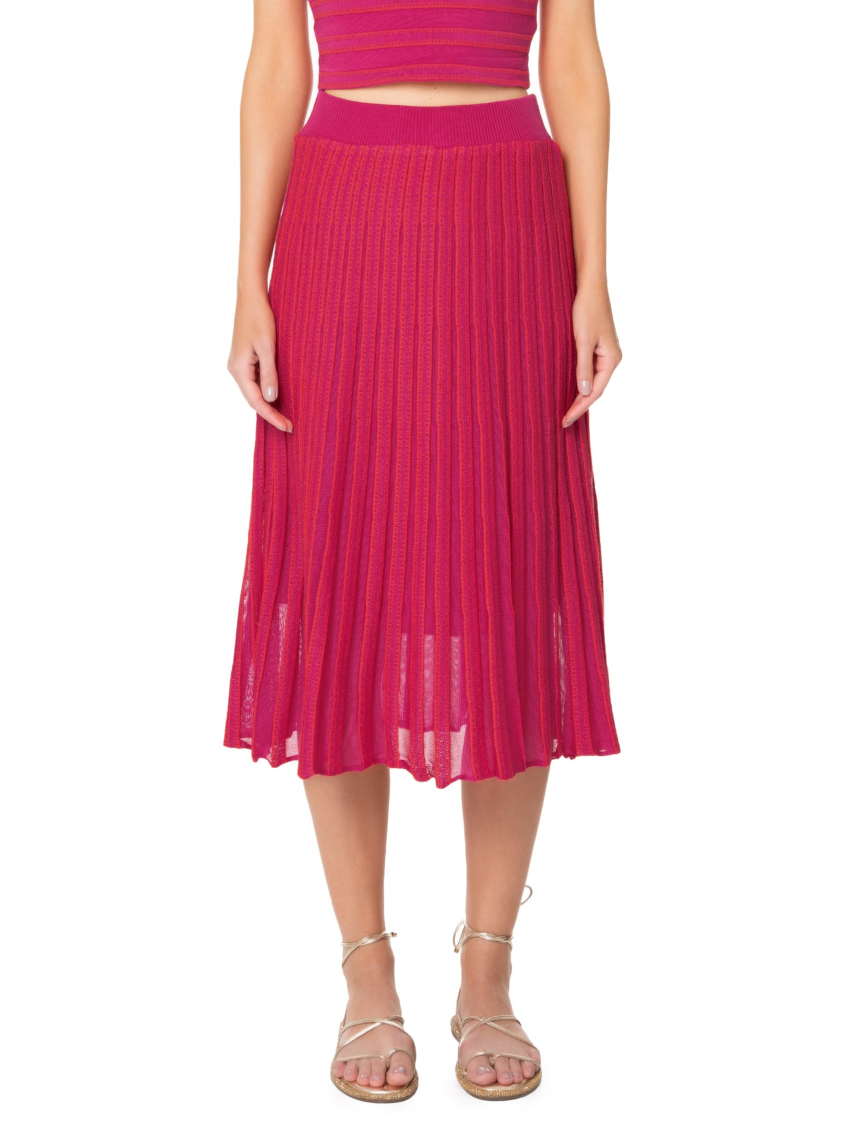 Saia Midi Shanti Ii Vermelho Le Lis