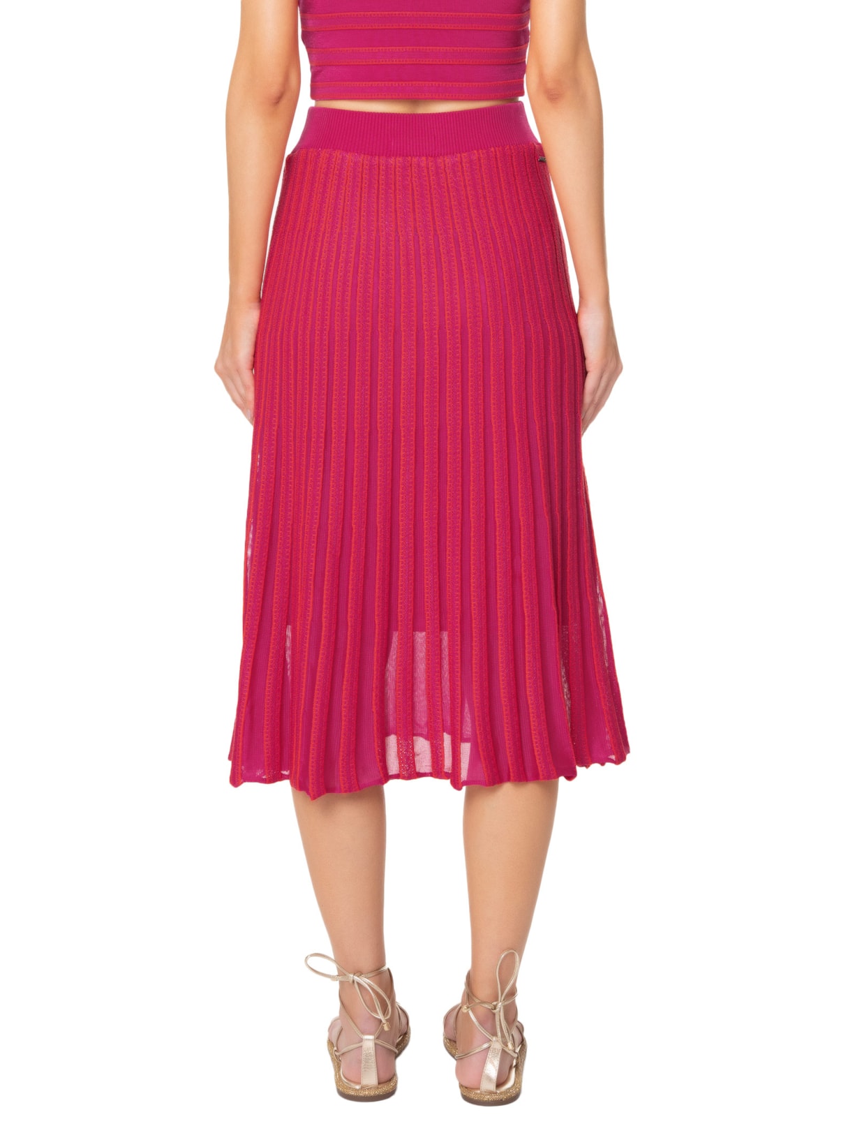 Saia Midi Shanti Ii Vermelho Le Lis