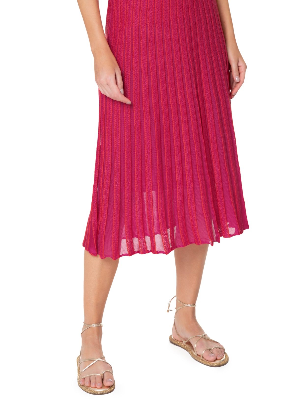 Saia Midi Shanti Ii Vermelho Le Lis