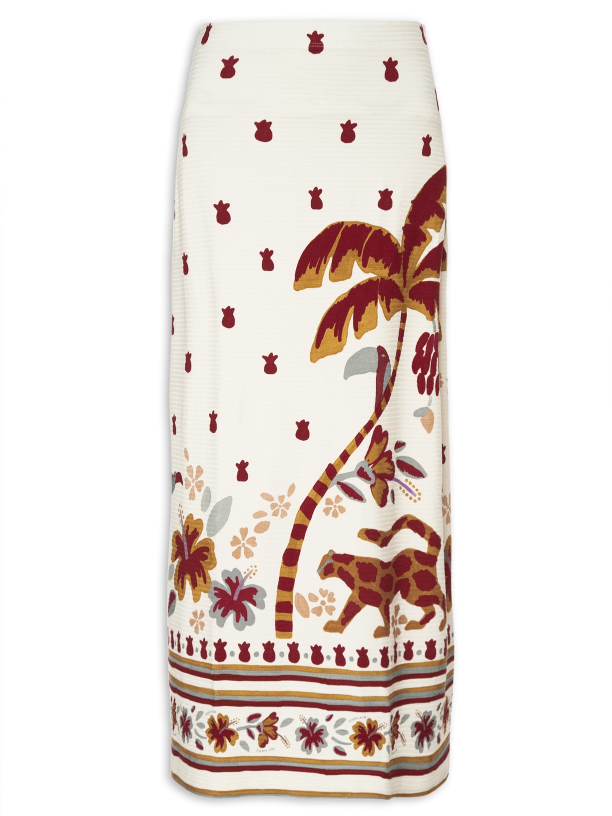 Saia Midi Solar Das Bananas - Off White