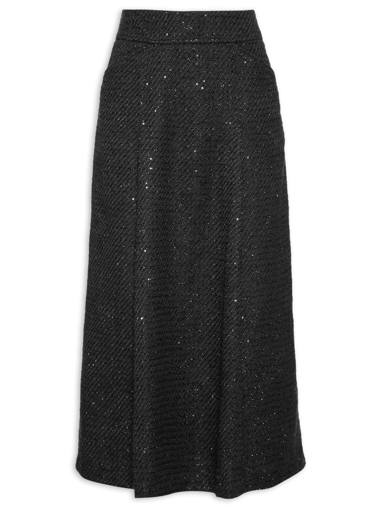 Saia Midi Sparkling - Preto