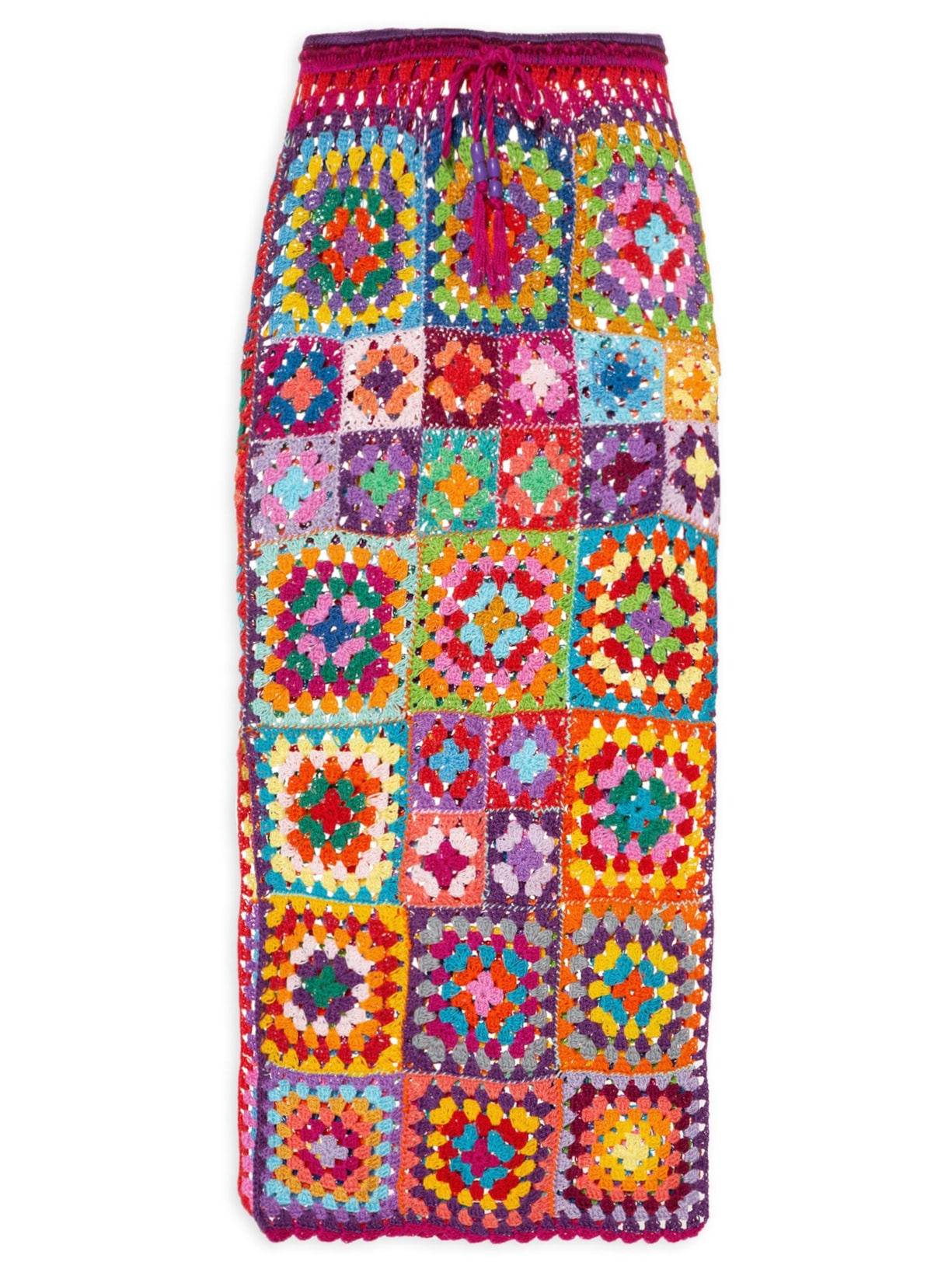 Saia Midi Squares - Roxo