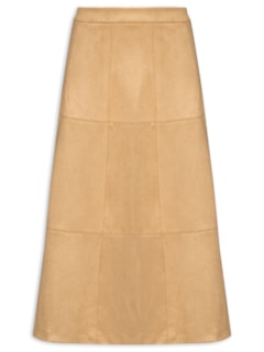 Saia Midi Suede - Bege by BASIQ