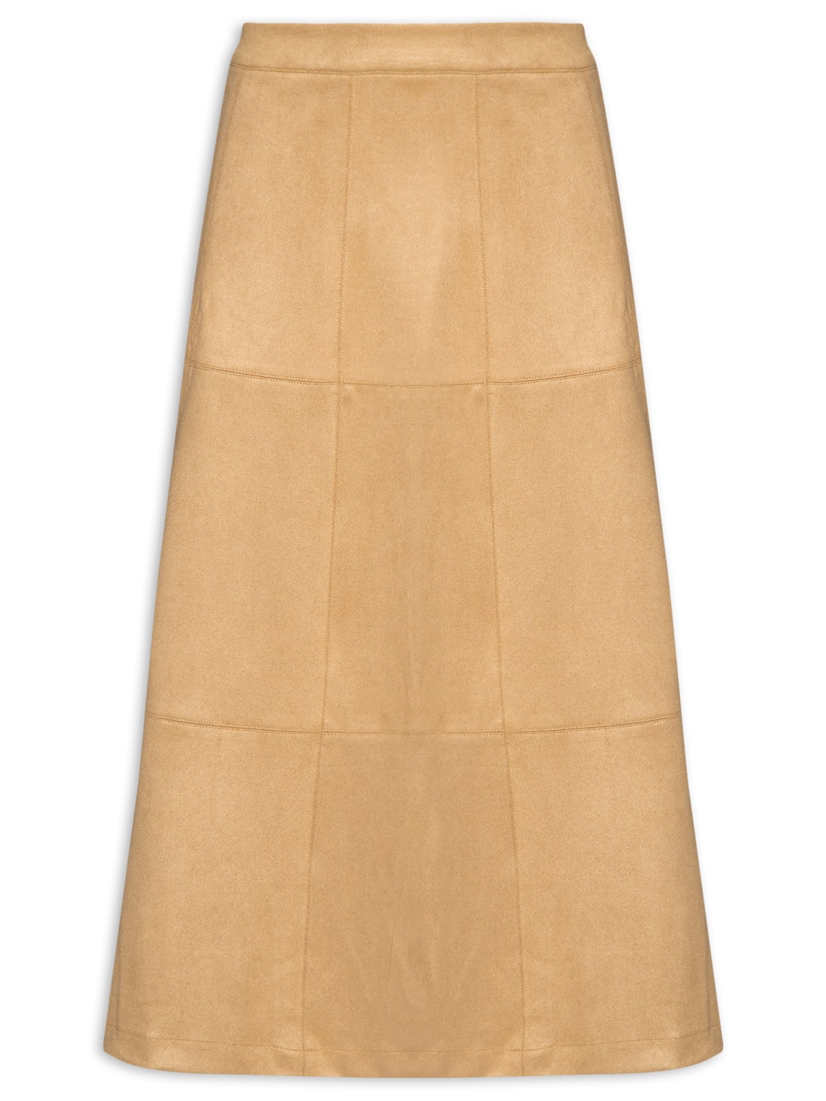 Saia Midi Suede - Bege by BASIQ