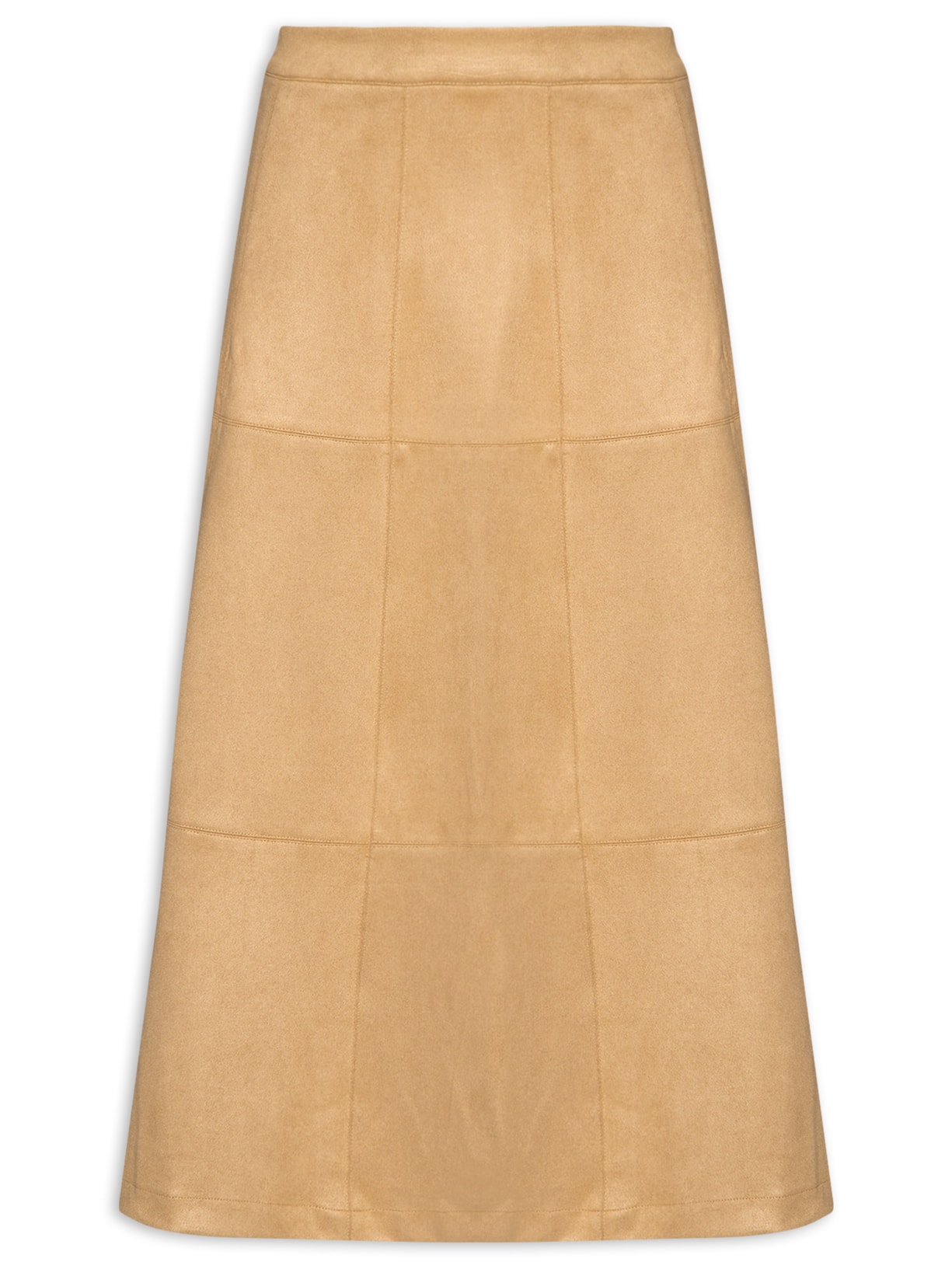 Saia Midi Suede - Bege