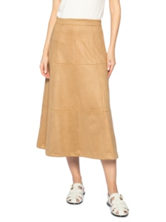 Saia Midi Suede - Bege by BASIQ