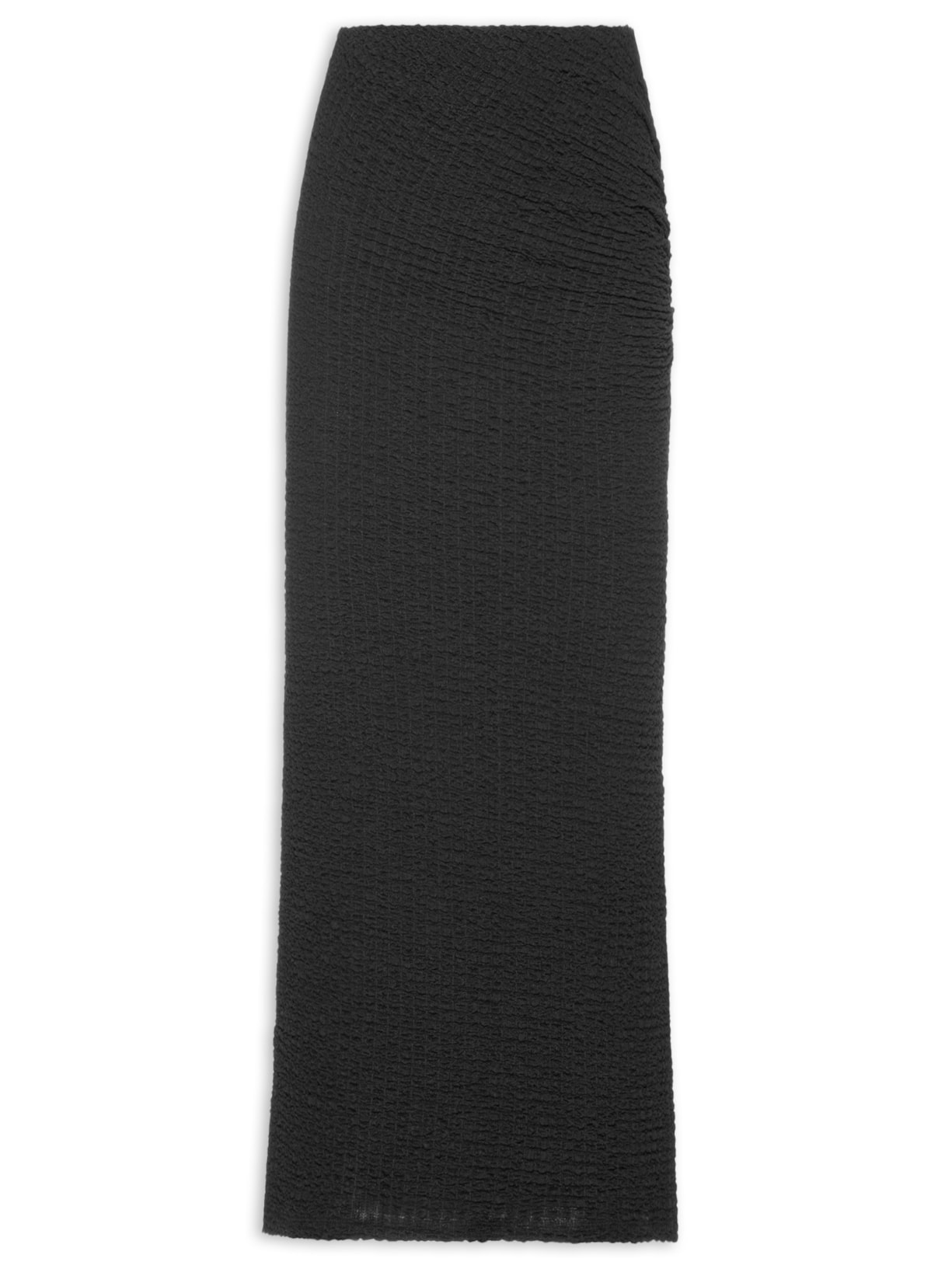 Saia Midi Textura - Preto