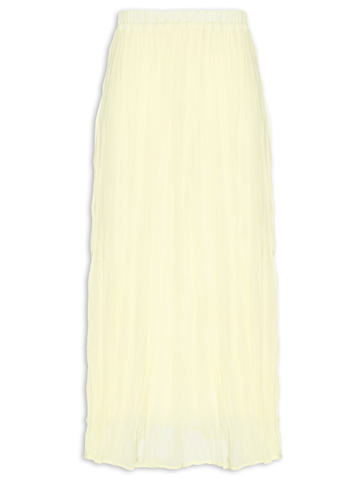Saia Midi Texturizada - Amarelo