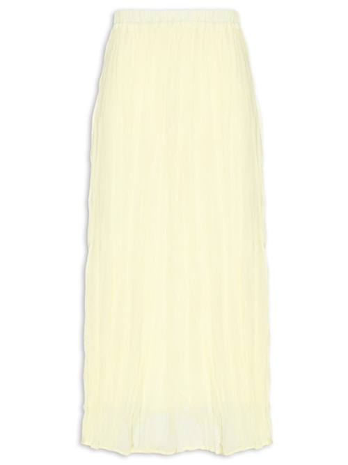 Saia Midi Texturizada - Amarelo