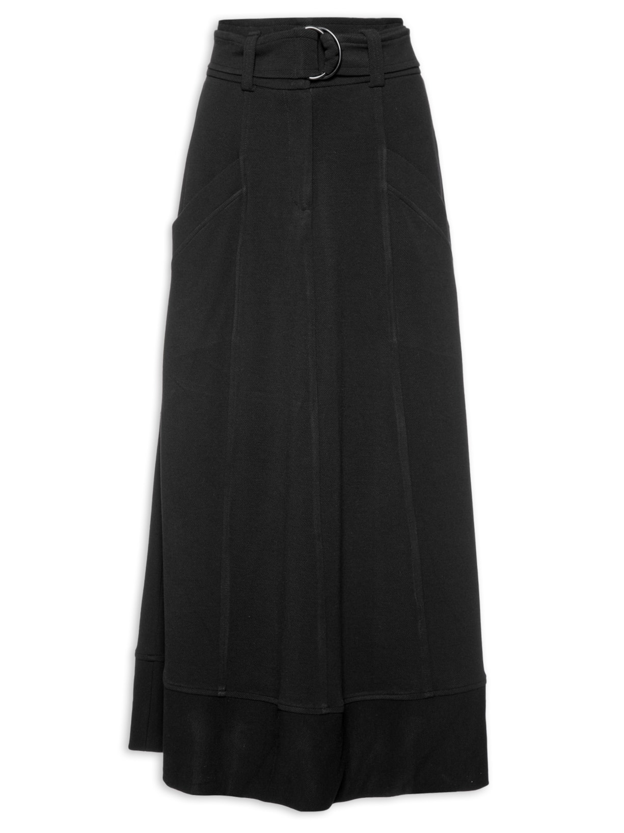 Saia Midi Texturizada - Preto