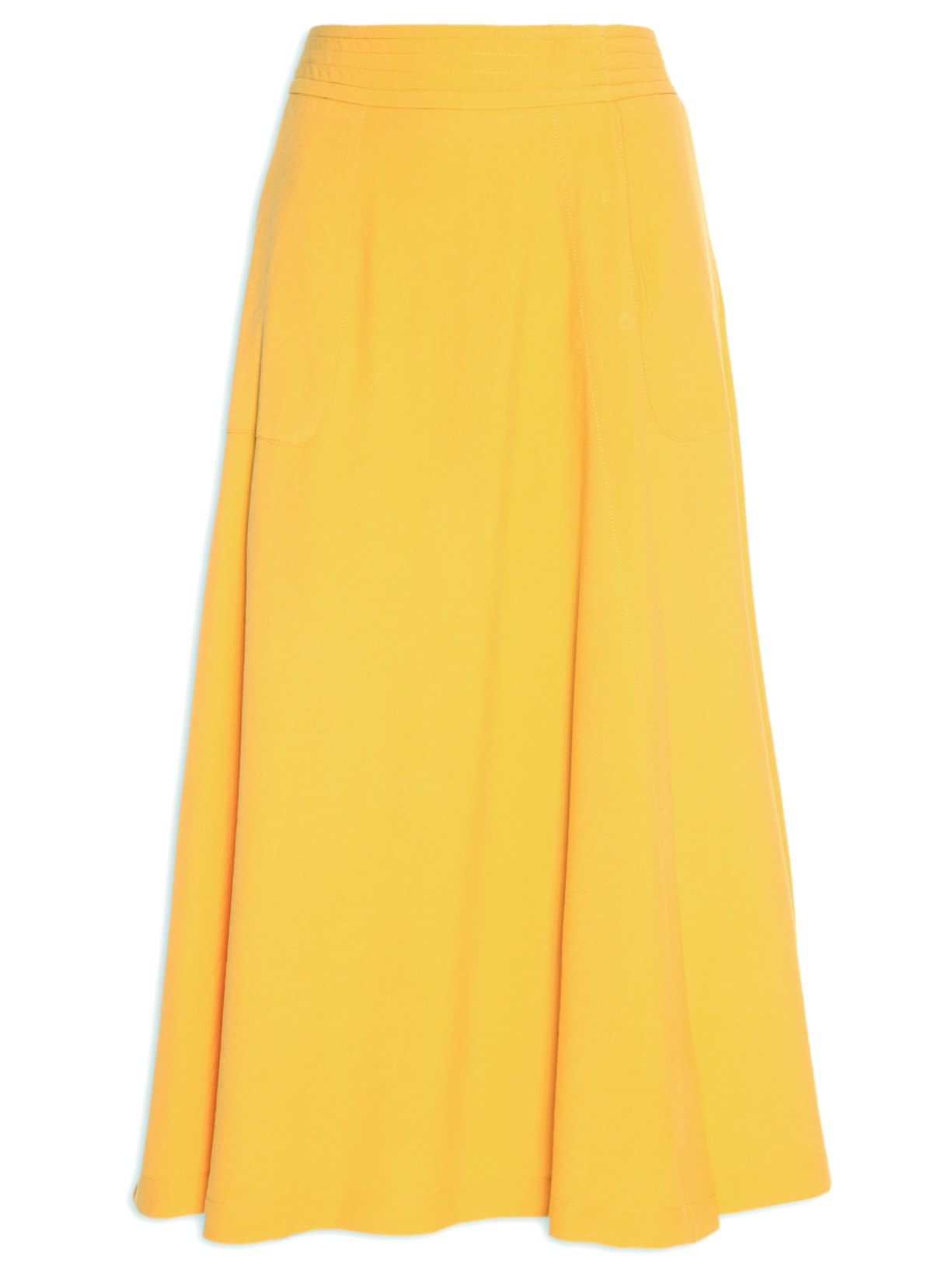 Saia Midi Transpassada - Amarelo