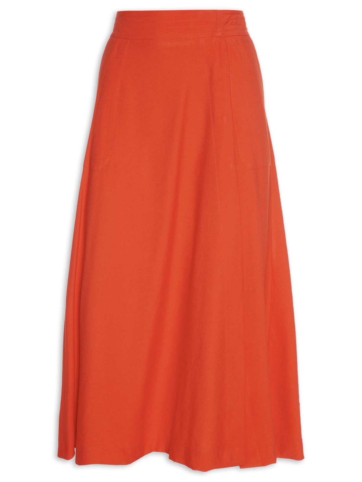 Saia Midi Transpassada - Laranja