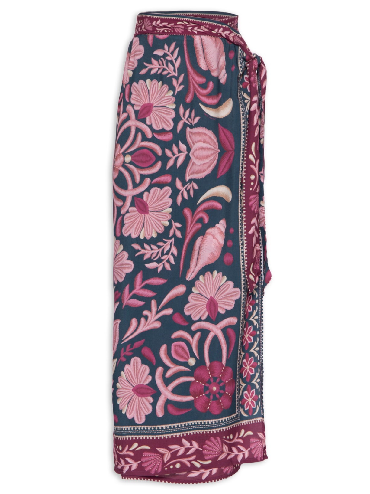 Saia Midi Transpassada - Rosa