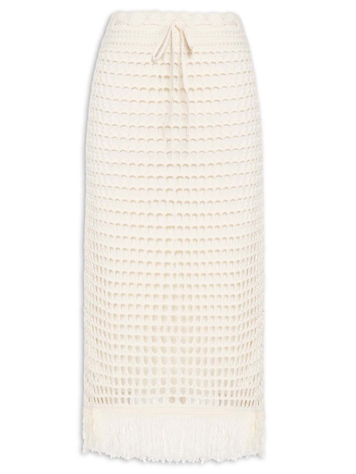 Saia Midi Tricot - Branco