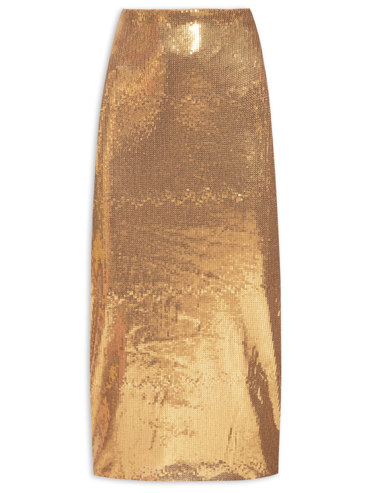 Saia Midi Tubular Dourado Animale